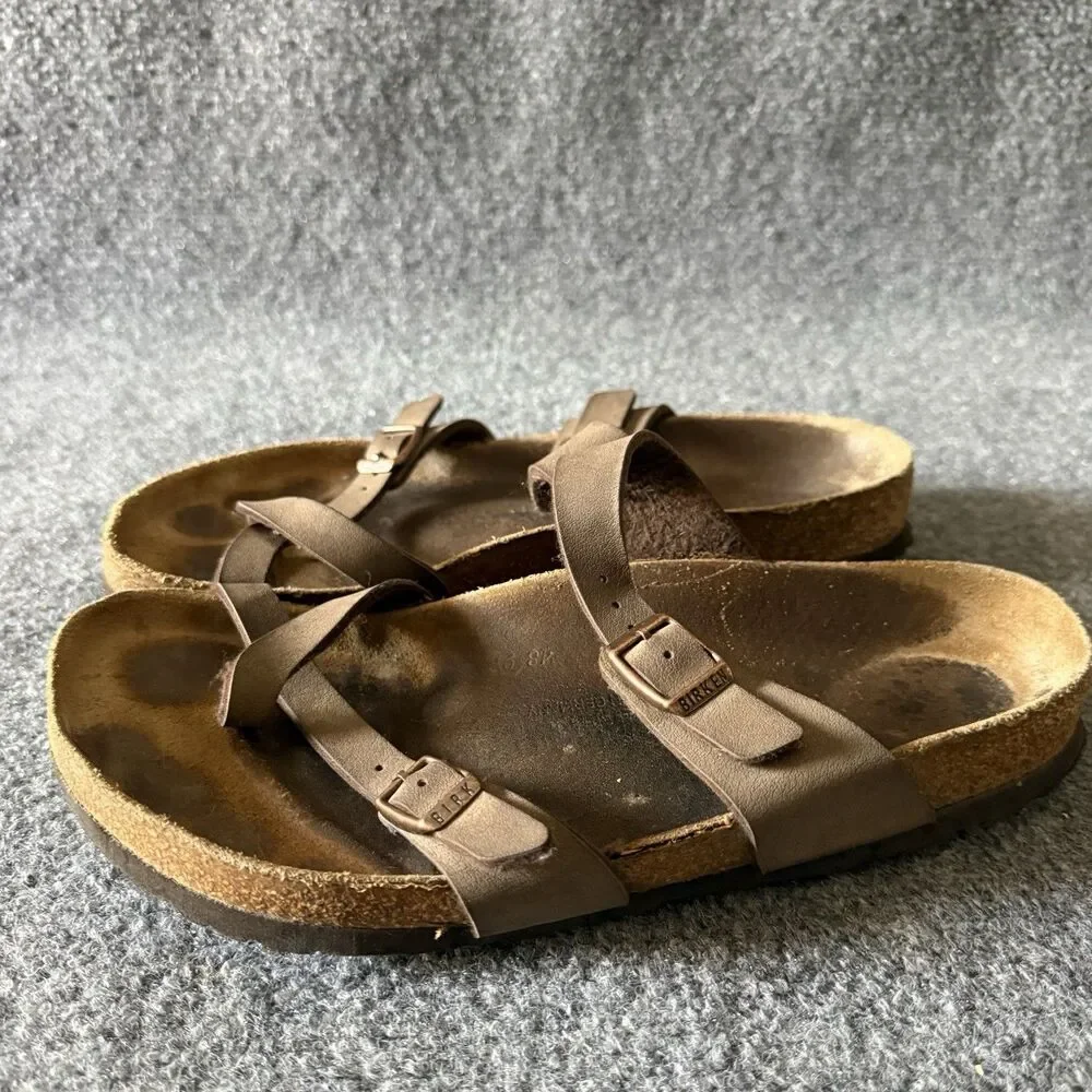 Birkenstock Mayari toe-loop sandalsLeather Buckle Adjustable Strap Slip-On US 7